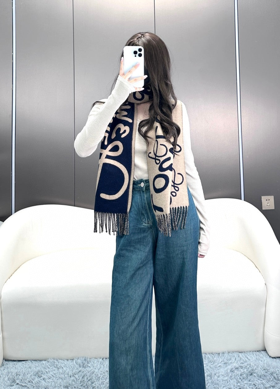 LOEWE 26S SCARF 180 IN CASHMERE WOOL 297945