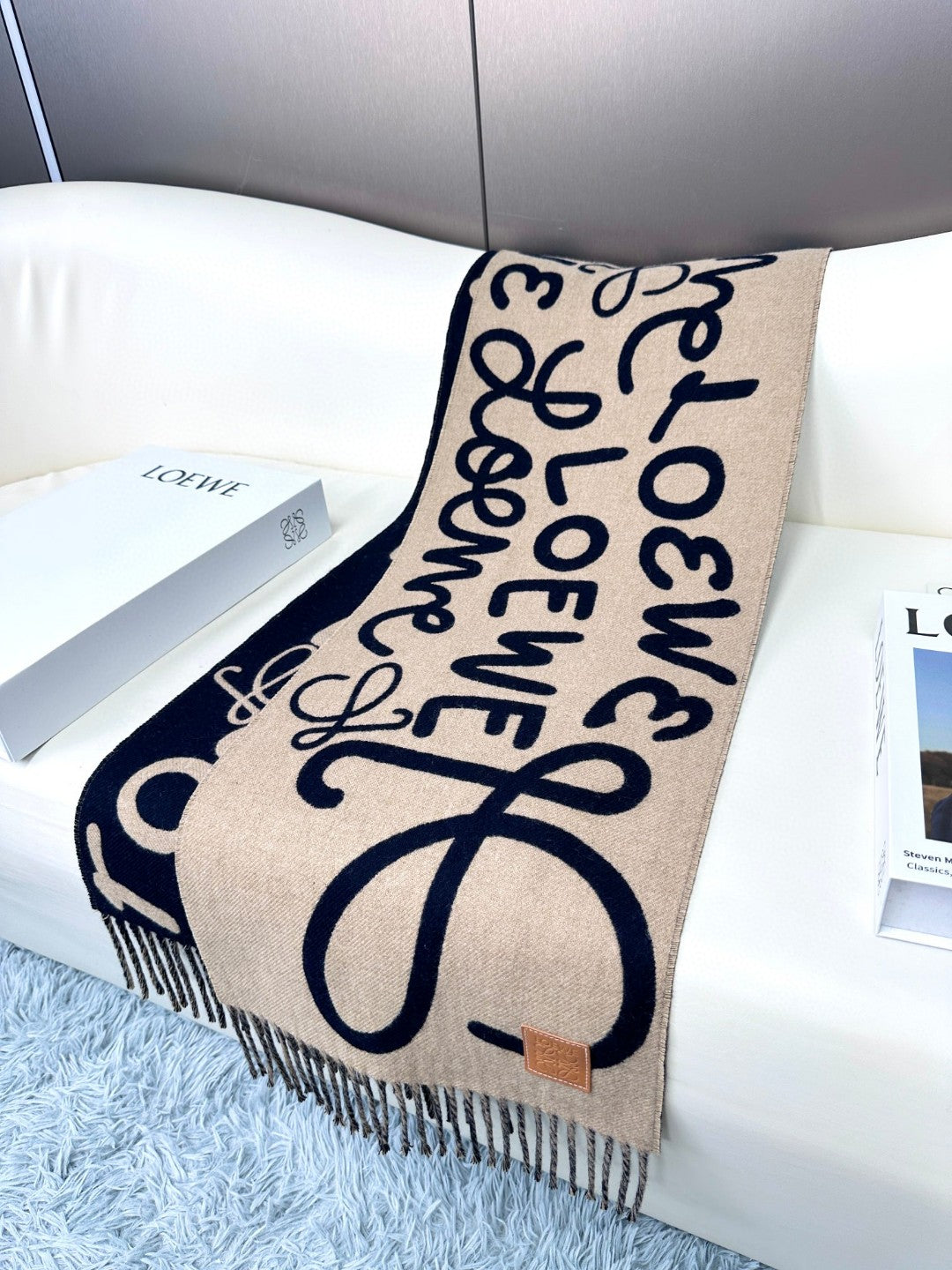 LOEWE 26S SCARF 180 IN CASHMERE WOOL 297945