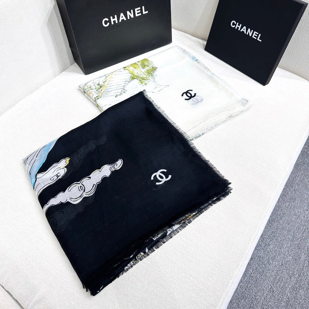 CHANEL 26S SCARF 140 IN SILK 309768