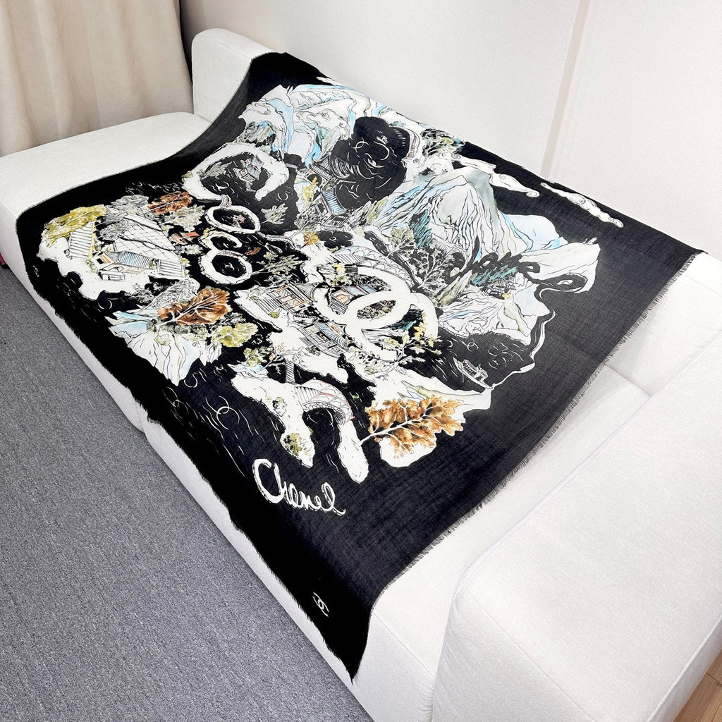 CHANEL 26S SCARF 140 IN SILK 309768