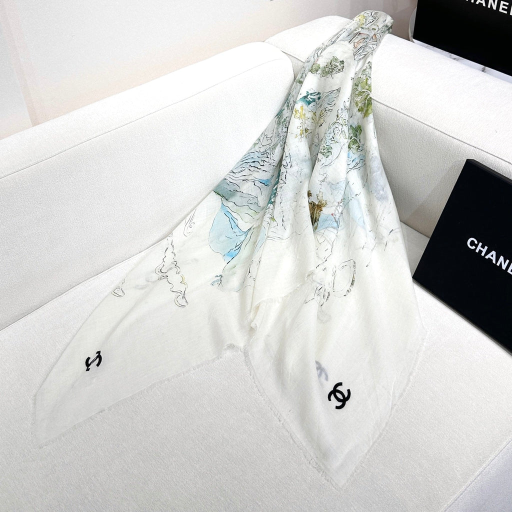 CHANEL 26S SCARF 140 IN SILK 309769