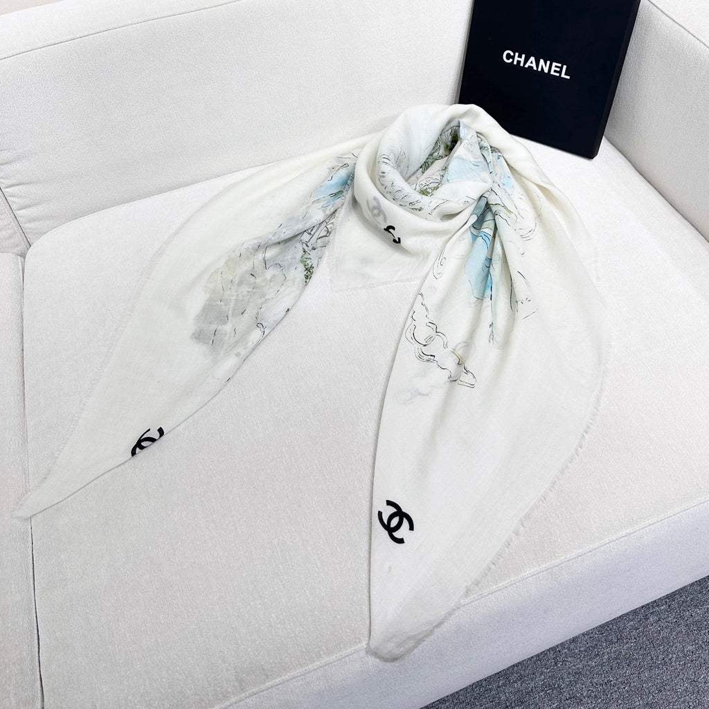 CHANEL 26S SCARF 140 IN SILK 309769