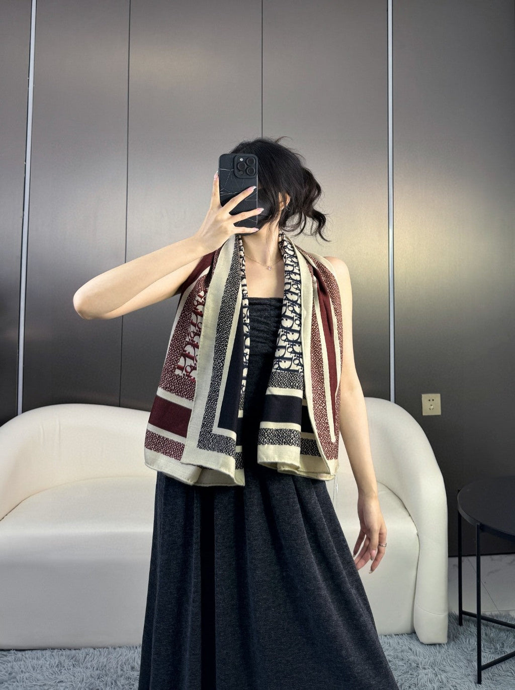 DIOR 26S SCARF 140CM IN CASHMERE SILK 304566