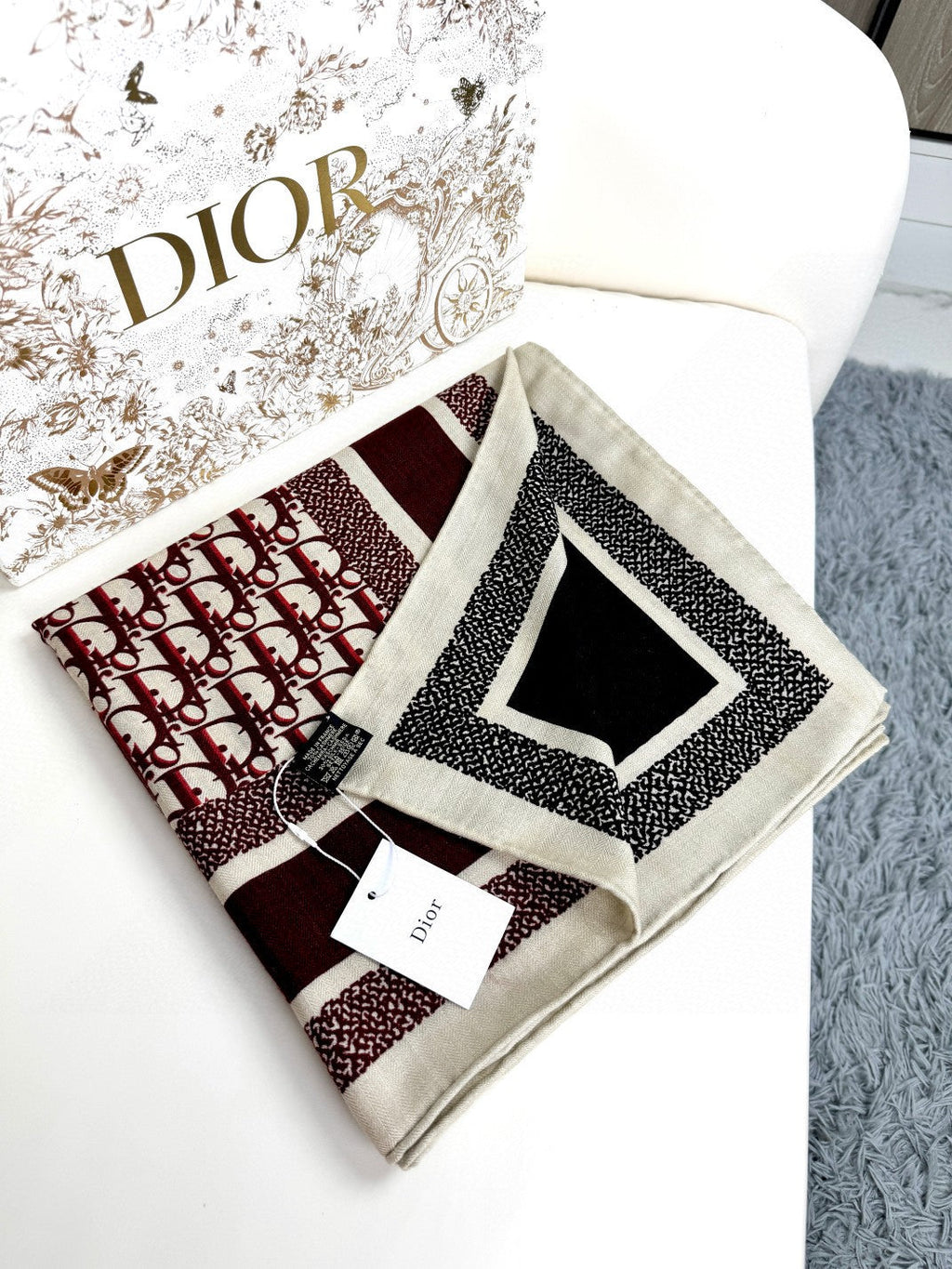 DIOR 26S SCARF 140CM IN CASHMERE SILK 304566