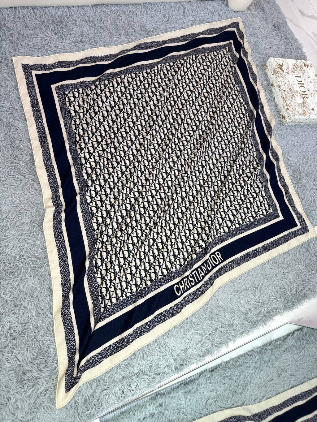 DIOR 26S SCARF 140CM IN CASHMERE SILK 304567