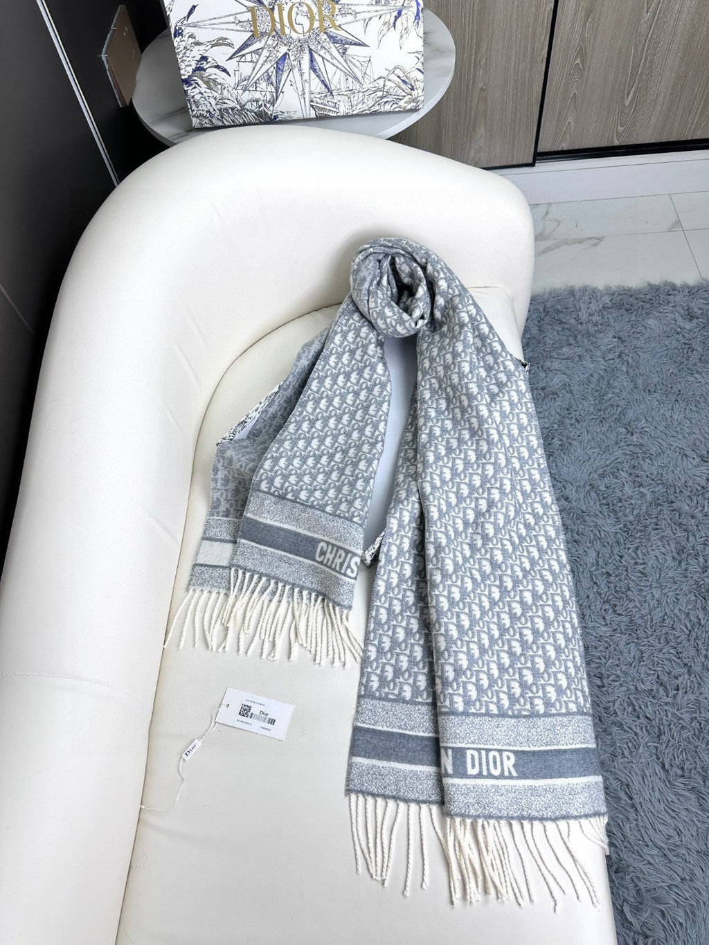 DIOR 26S SCARF 200CM IN CASHMERE 309435