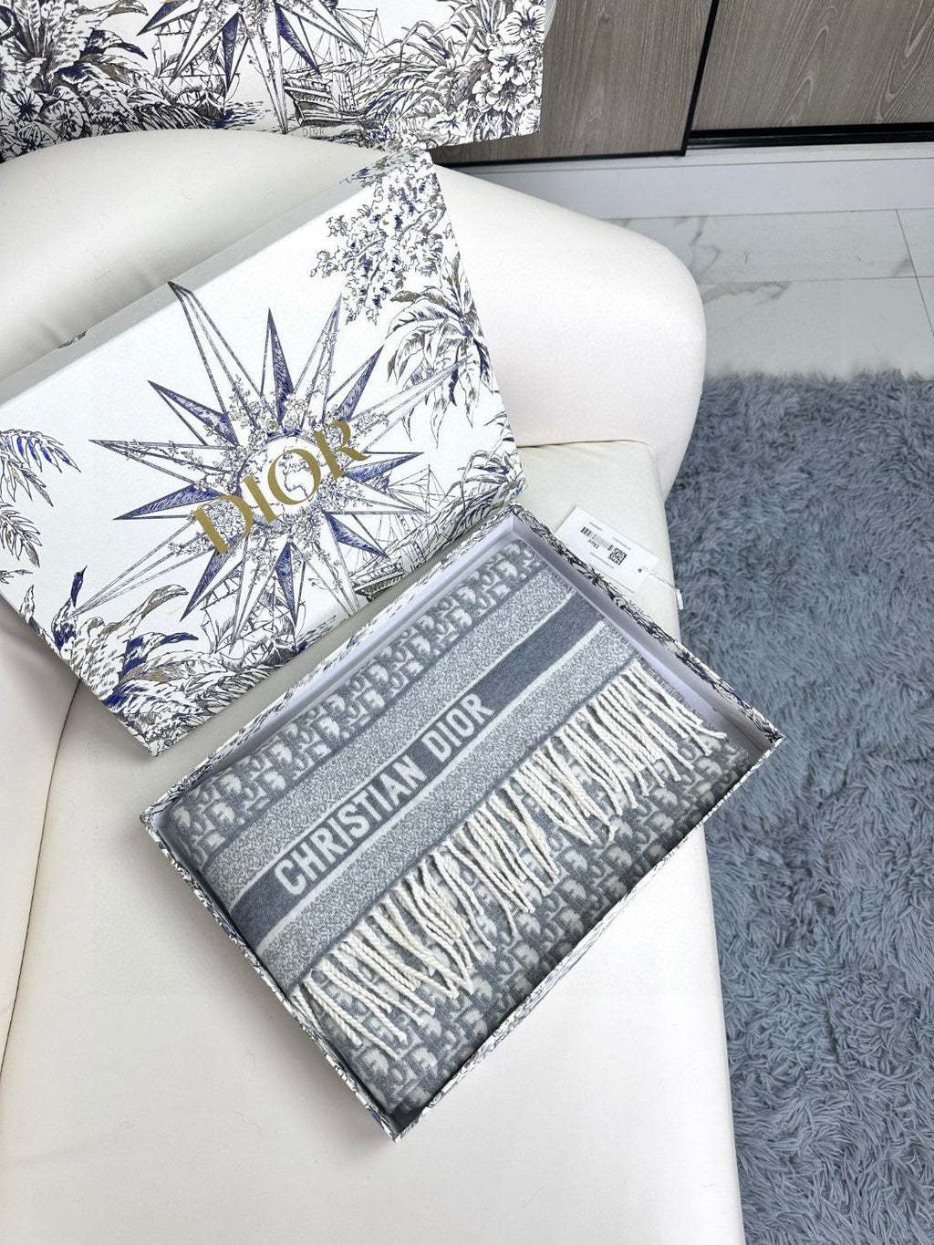 DIOR 26S SCARF 200CM IN CASHMERE 309435