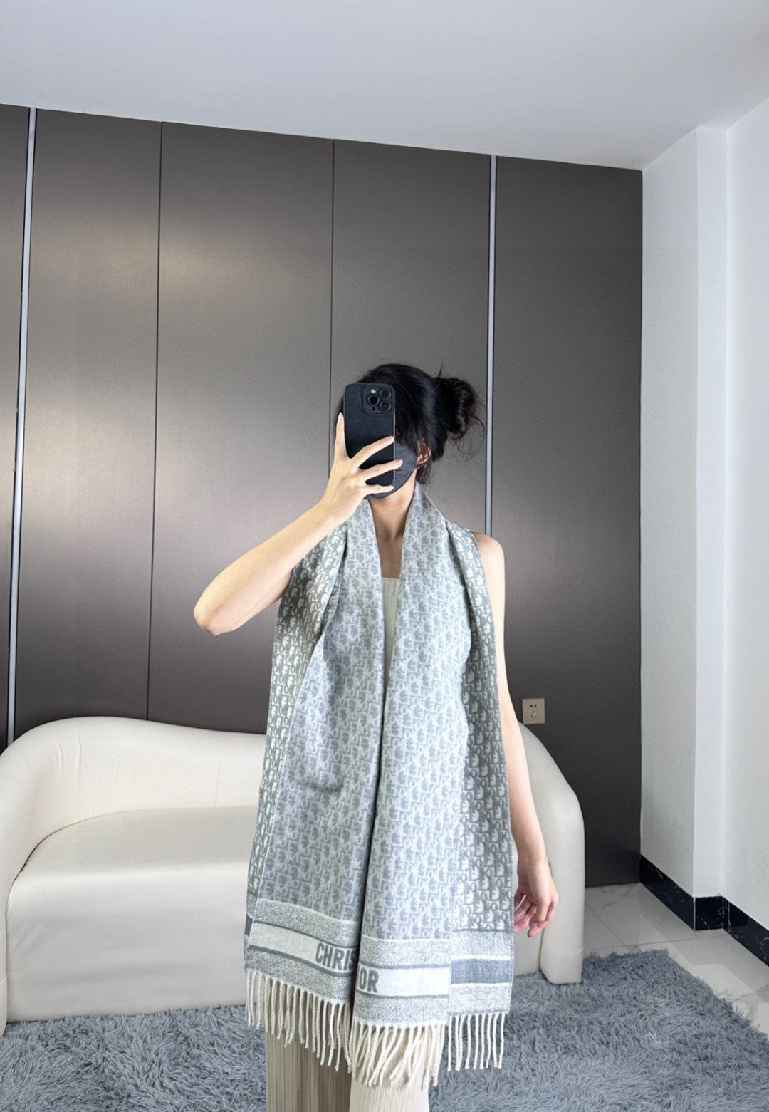 DIOR 26S SCARF 200CM IN CASHMERE 309435