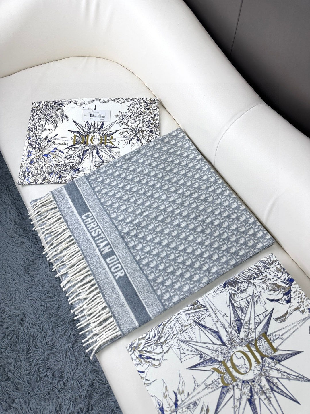 DIOR 26S SCARF 200CM IN CASHMERE 309435