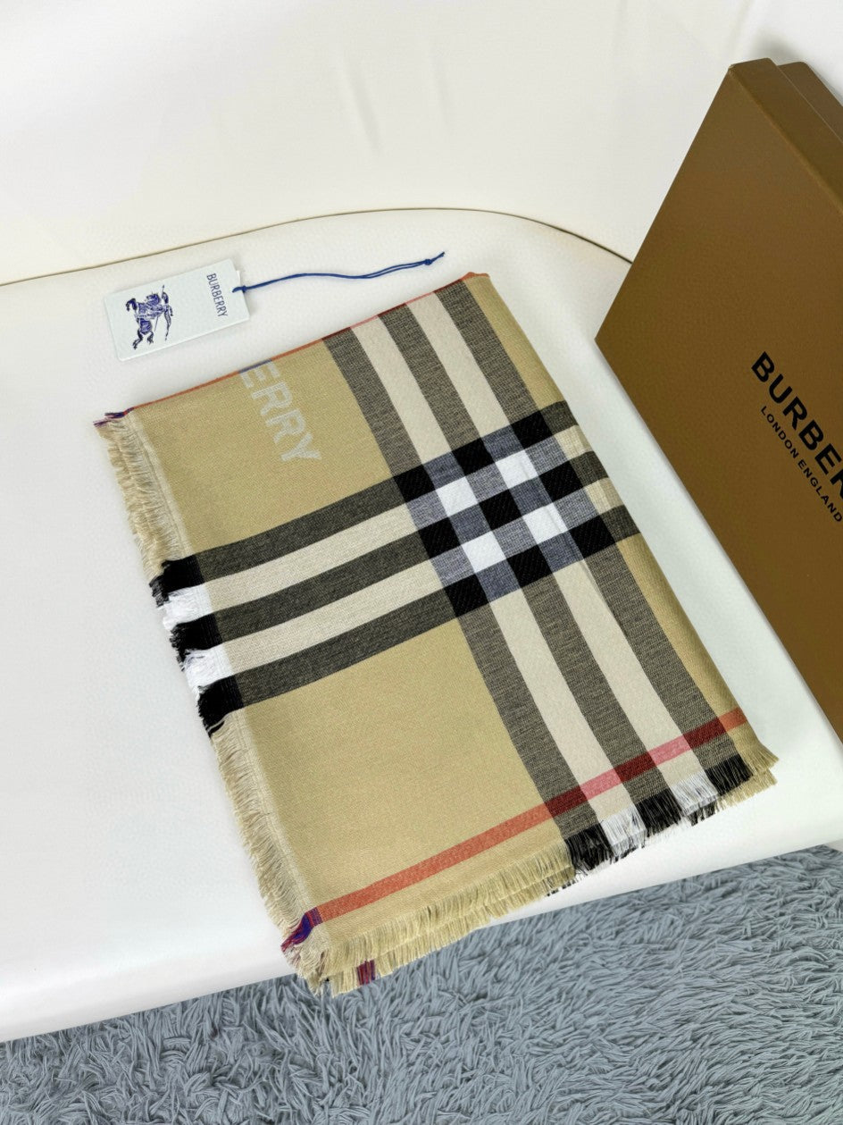 BURBERRY 26S SCARF 220CM IN CASHMERE SILK 303203