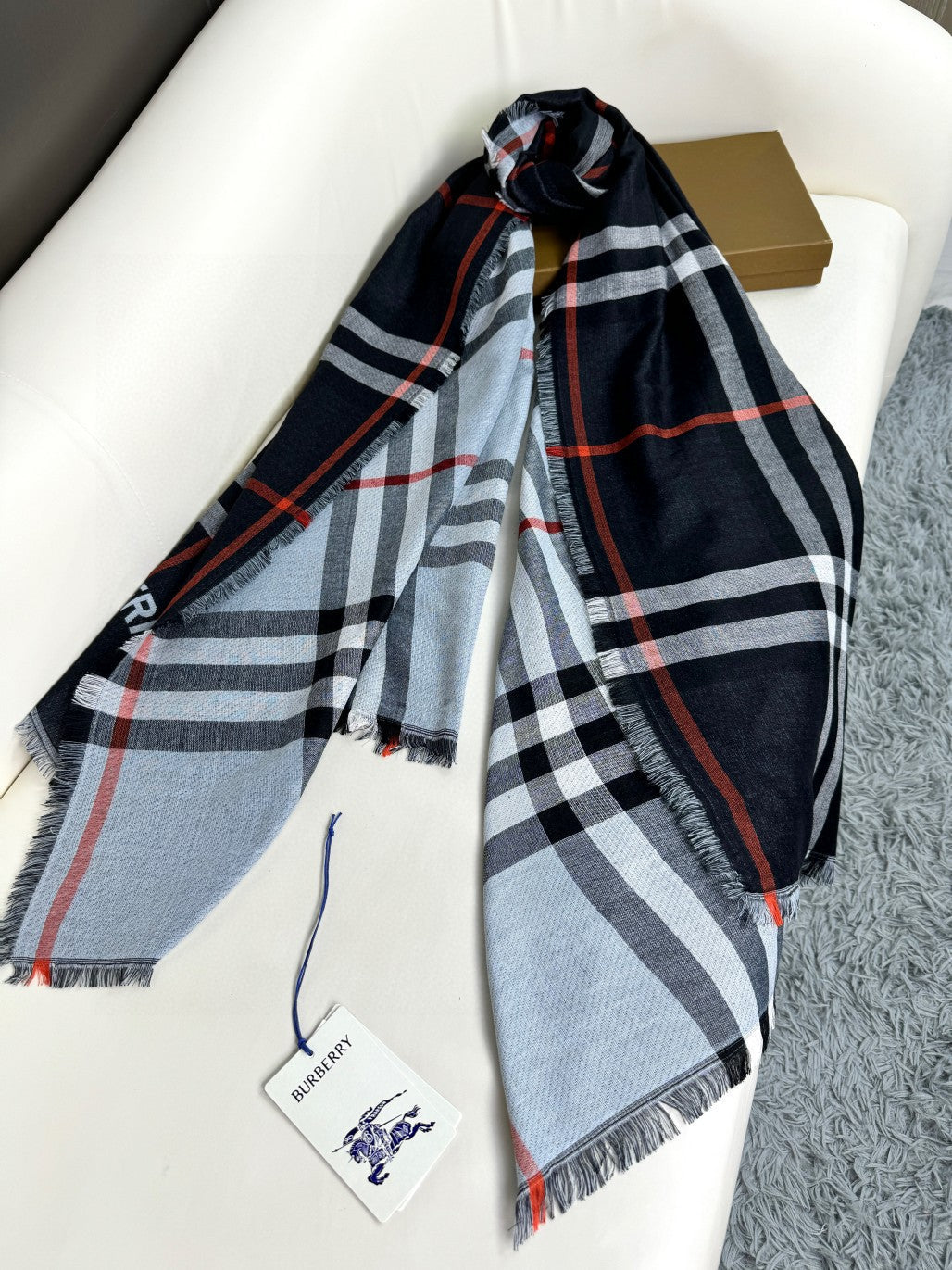 BURBERRY 26S SCARF 220CM IN CASHMERE SILK 303205