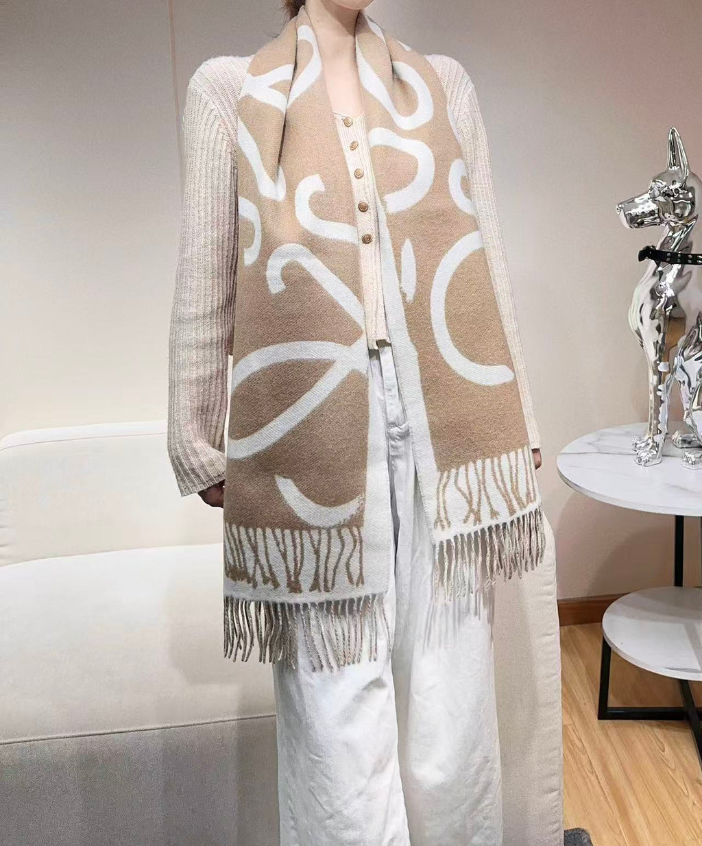 LOEWE 26S SCARF 180 IN CASHMERE WOOL 311814