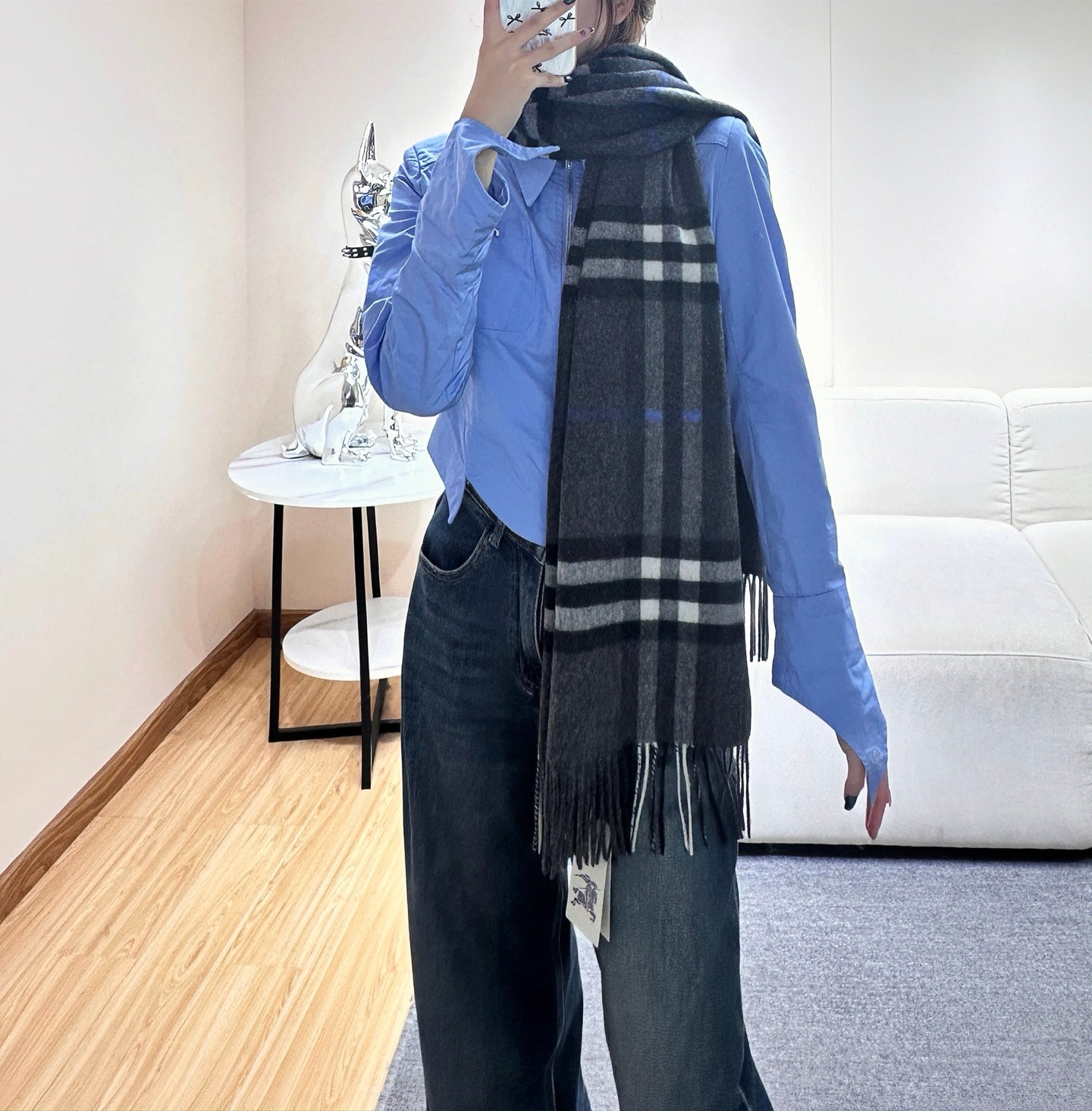 BURBERRY 26S SCARF 200CM IN CASHMERE 305976
