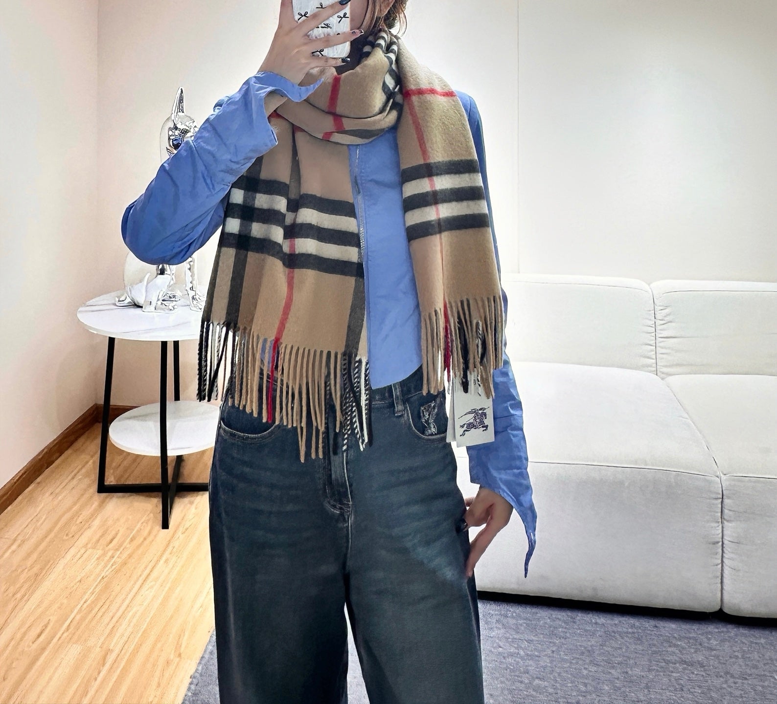 BURBERRY 26S SCARF 200CM IN CASHMERE 305977