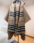 BURBERRY 26S HOODED CAPE 176 IN CASHMERE 304565