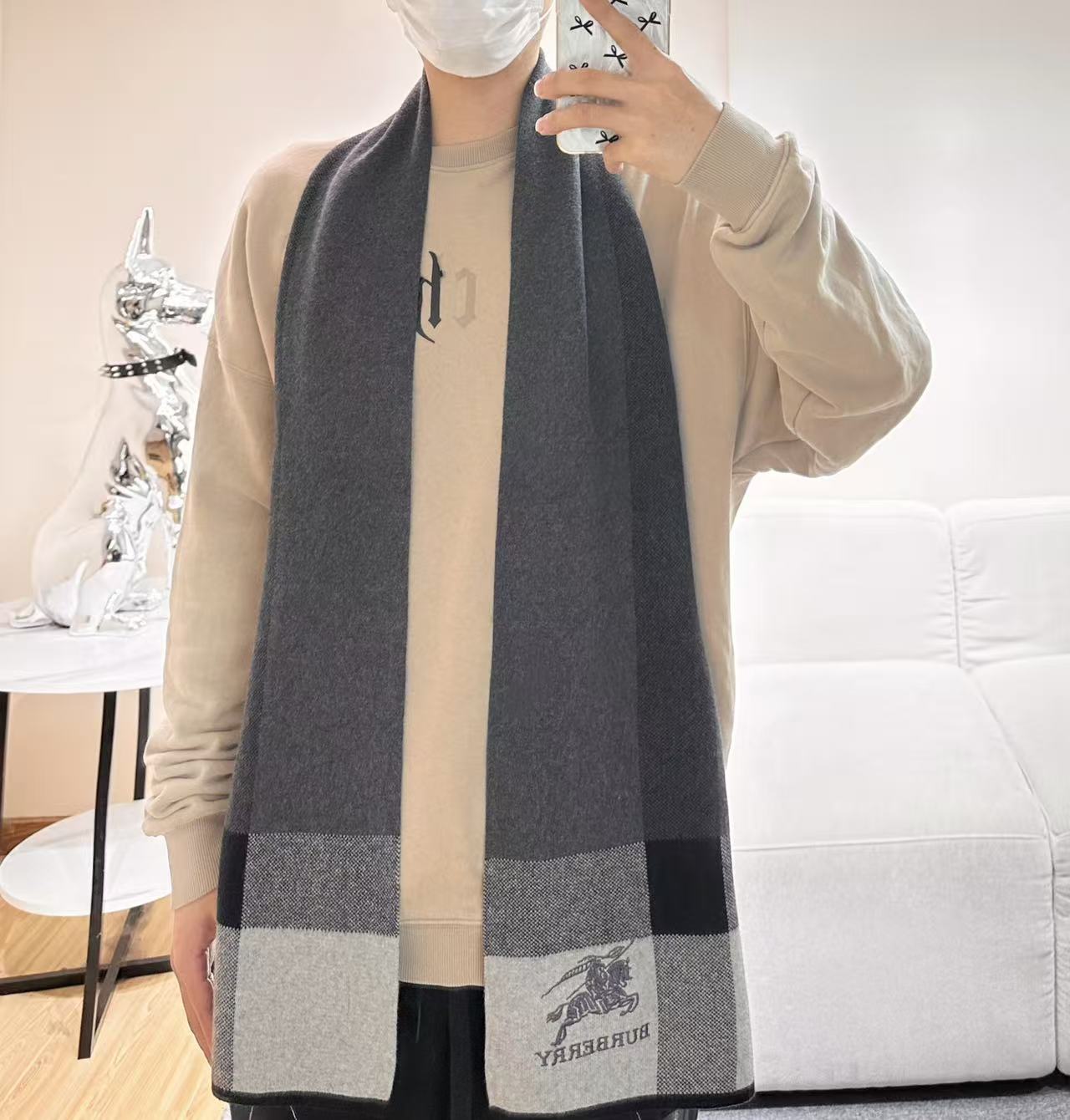 BURBERRY 26S SCARF 180CM IN CASHMERE 311832