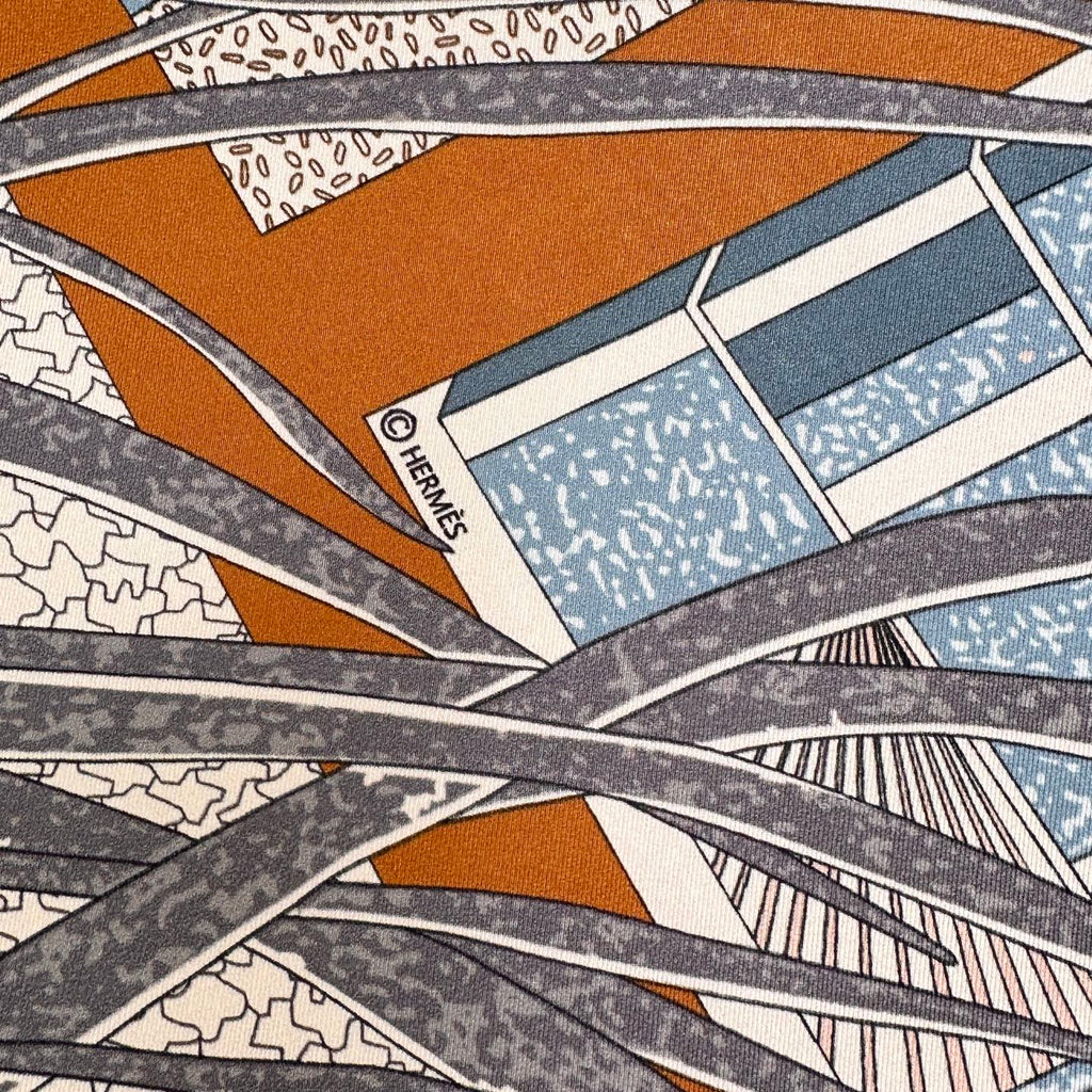 HERMES 26S PRINTED SQUARE SCARF 88 IN SILK 309440