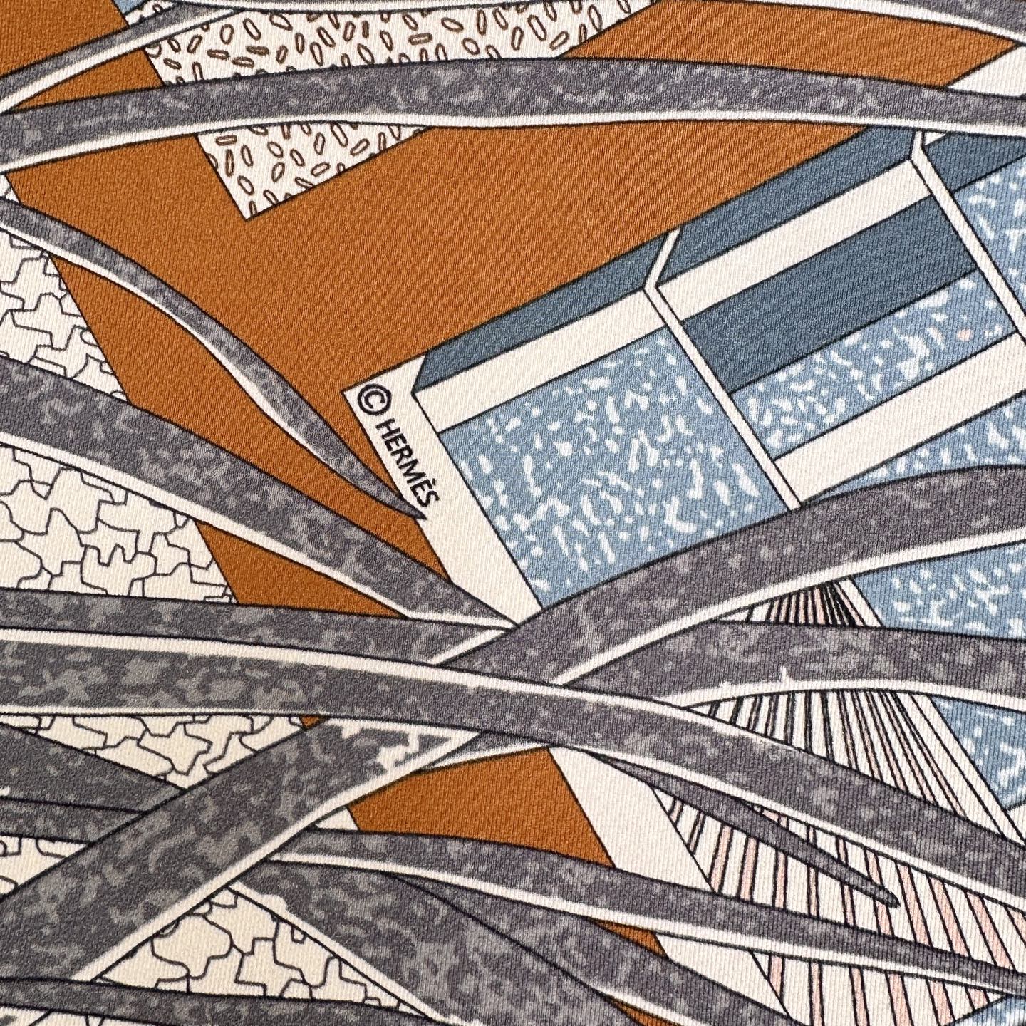 HERMES 26S PRINTED SQUARE SCARF 88 IN SILK 309440