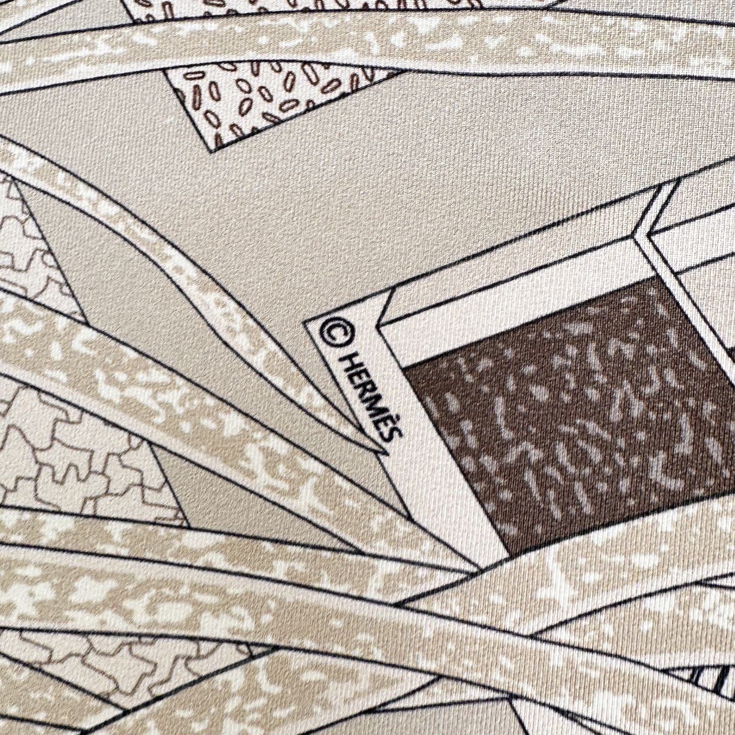 HERMES 26S PRINTED SQUARE SCARF 88 IN SILK 309441
