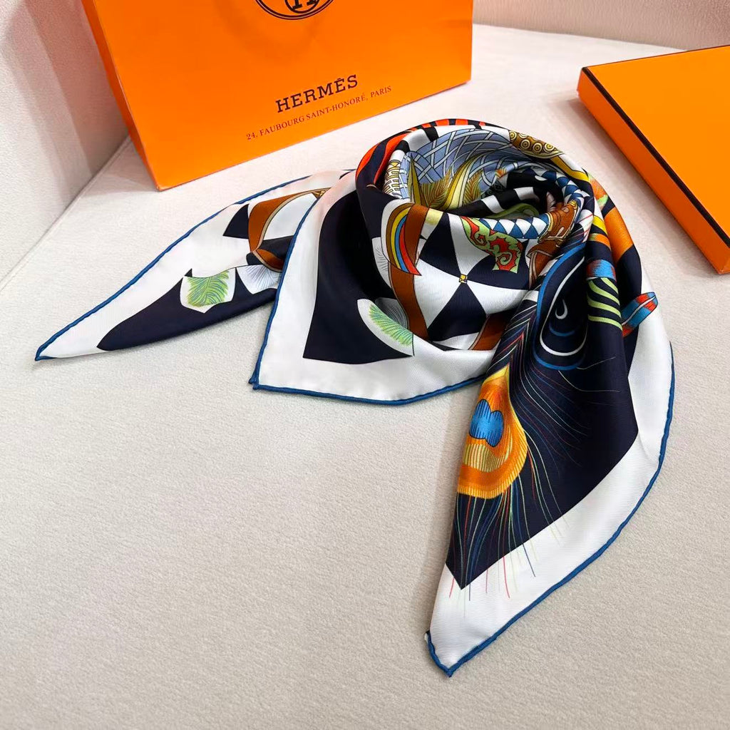 HERMES 26S SCARF 88 IN SILK 303218