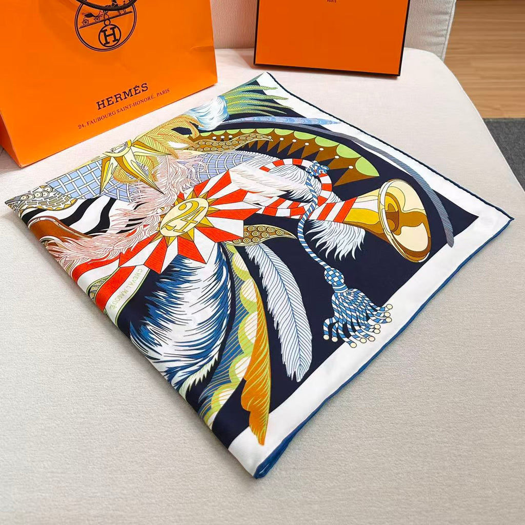 HERMES 26S SCARF 88 IN SILK 303218