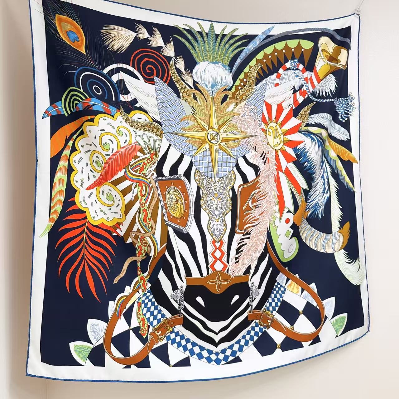 HERMES 26S SCARF 88 IN SILK 303218