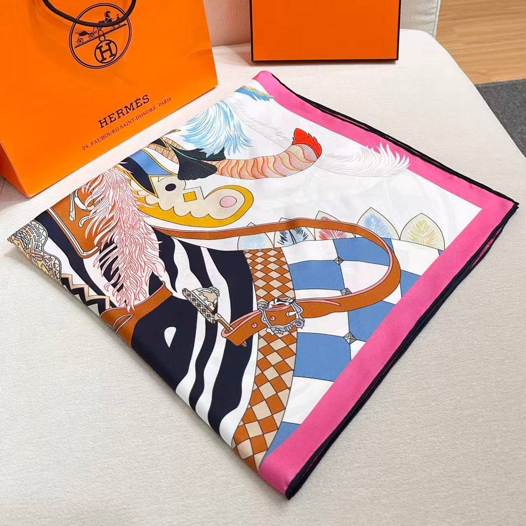 HERMES 26S SCARF 88 IN SILK 303220