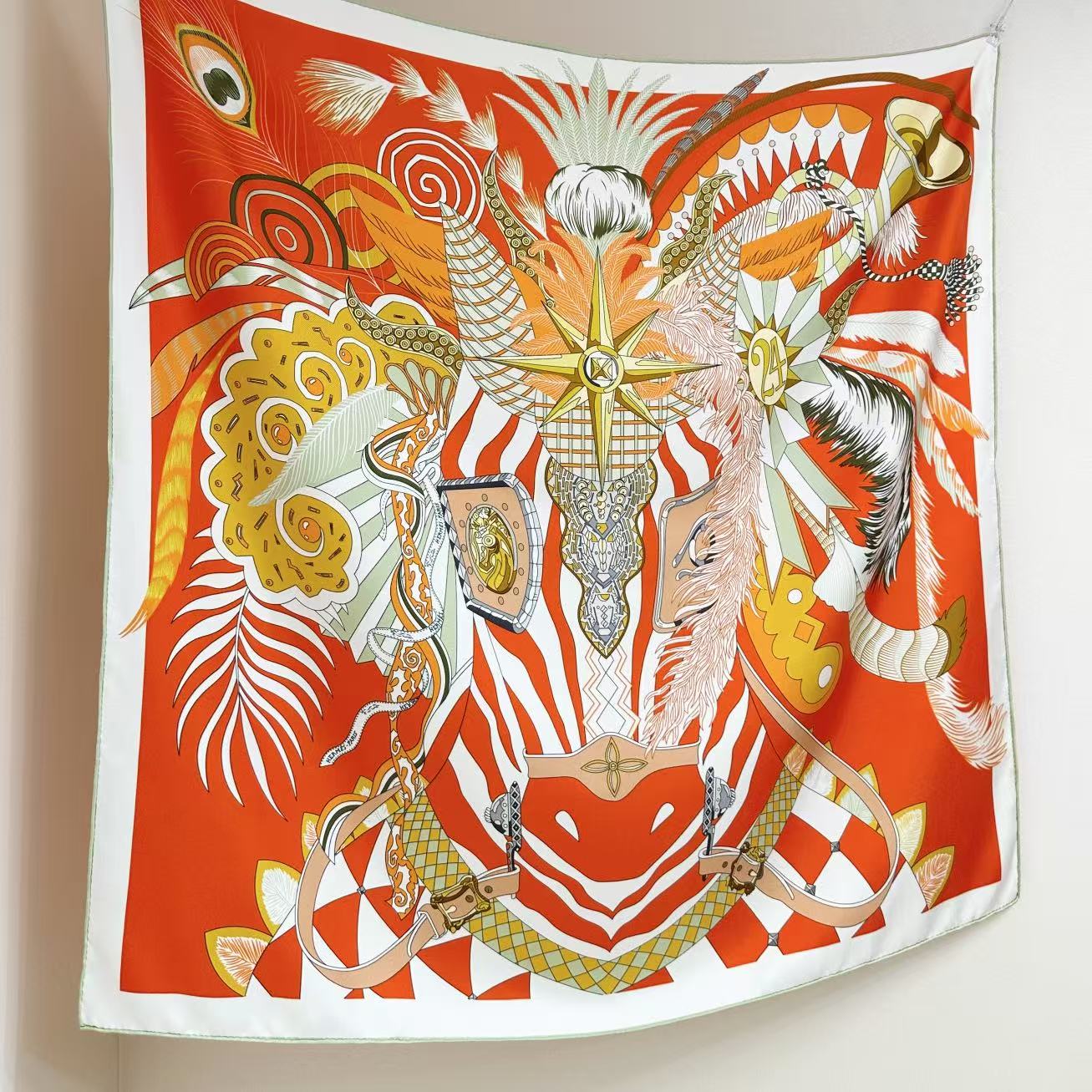 HERMES 26S SCARF 88 IN SILK 303221