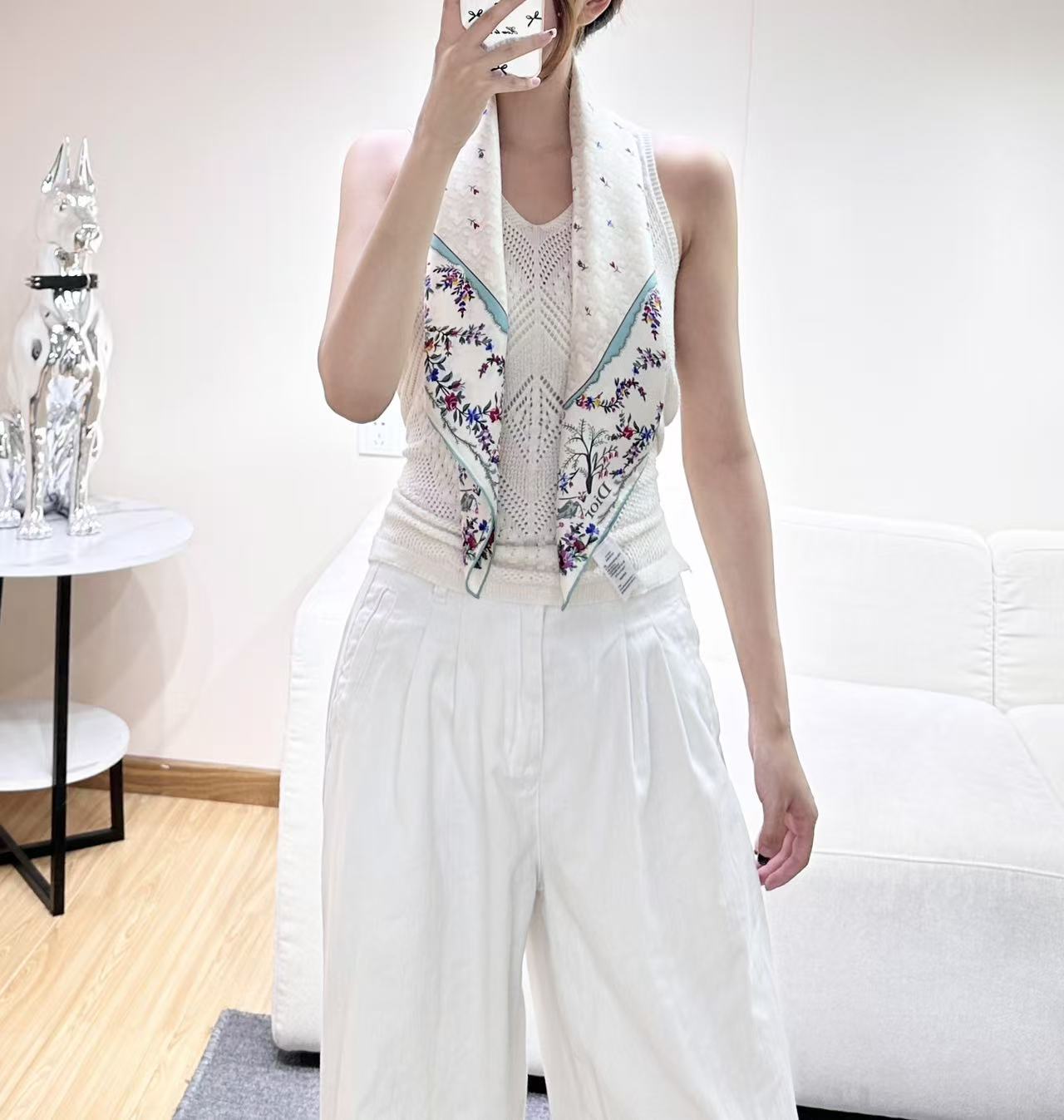 DIOR 26S SCARF 90CM IN SILK 309790