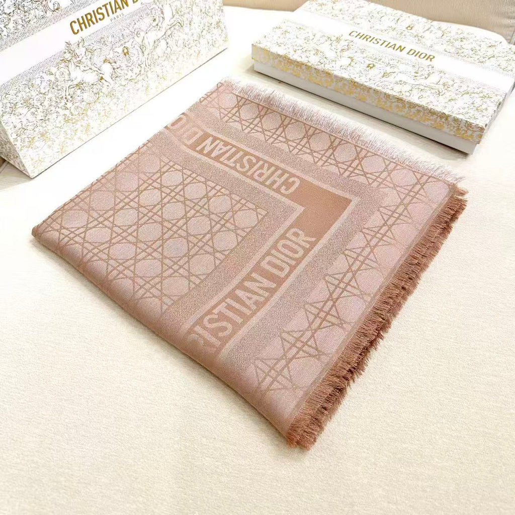 DIOR 26S SCARF 140CM IN CASHMERE SILK 303196
