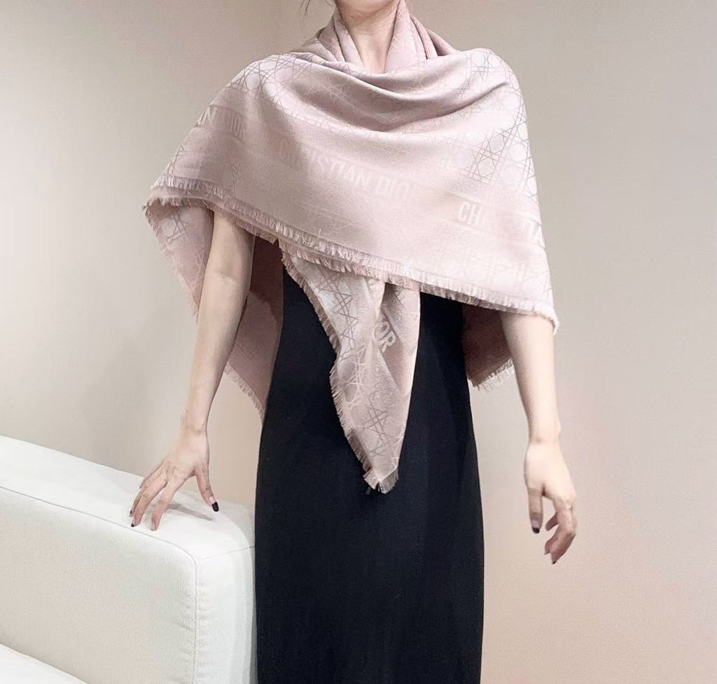 DIOR 26S SCARF 140CM IN CASHMERE SILK 303196