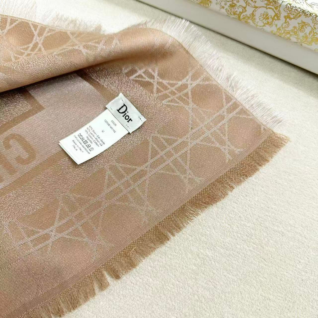 DIOR 26S SCARF 140CM IN CASHMERE SILK 303196
