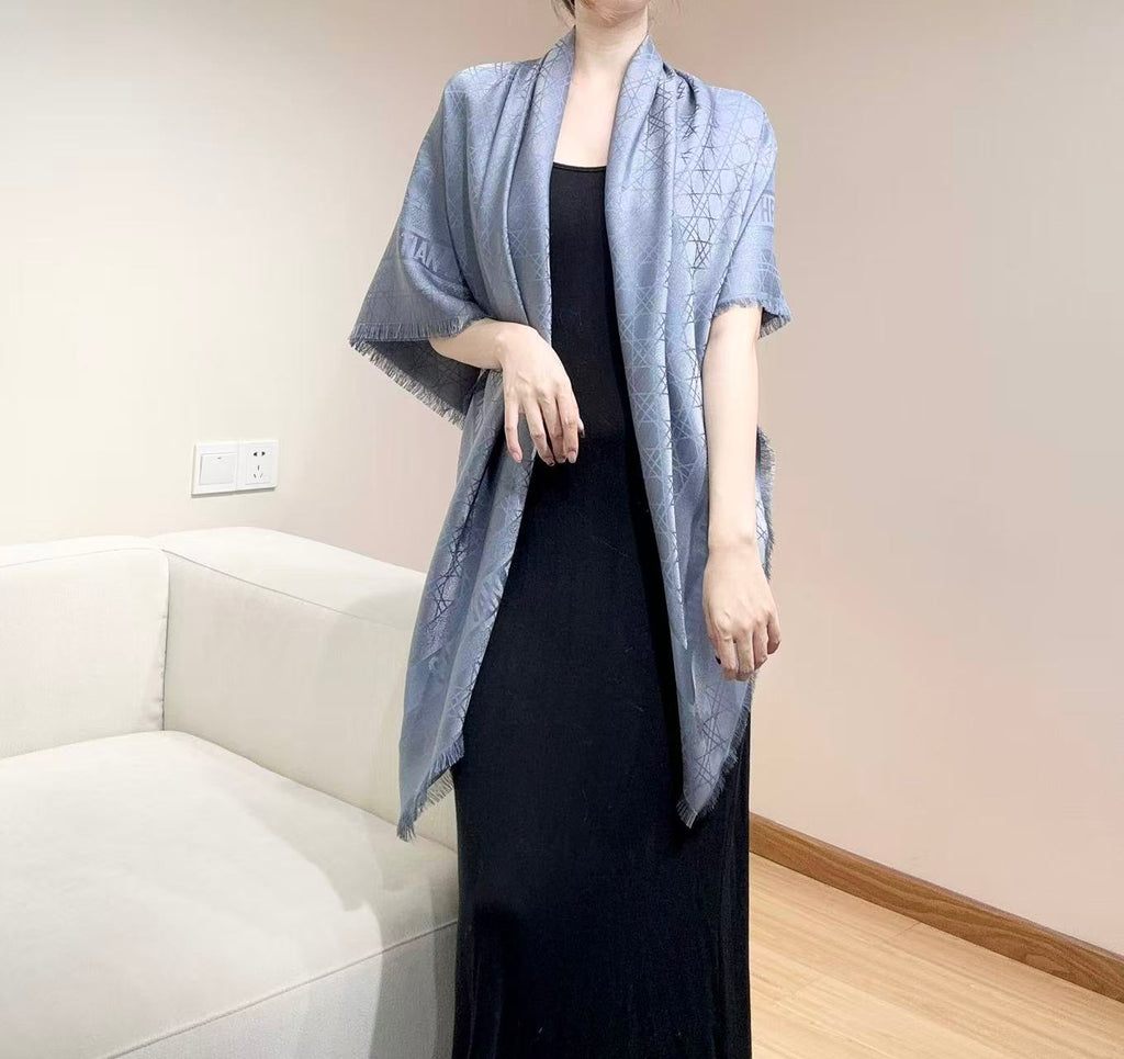 DIOR 26S SCARF 140CM IN CASHMERE SILK 303197