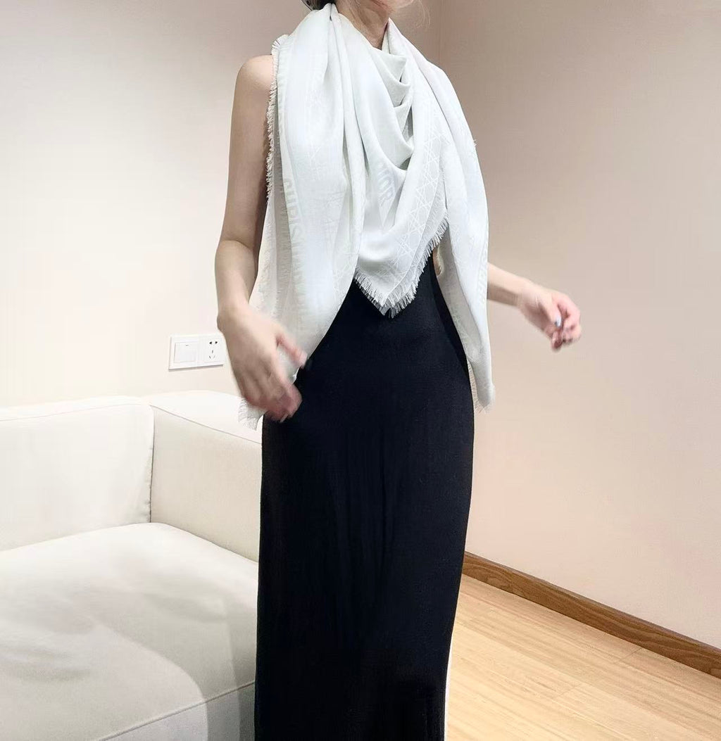 DIOR 26S SCARF 140CM IN CASHMERE SILK 303198
