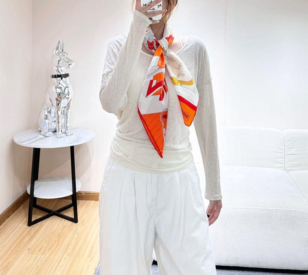 HERMES 26S SCARF 90 IN SILK 304329