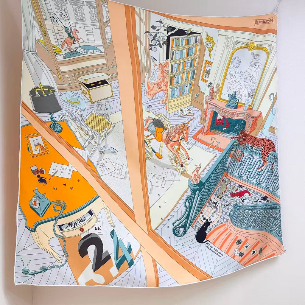 HERMES 26S SCARF 90 IN SILK 304330
