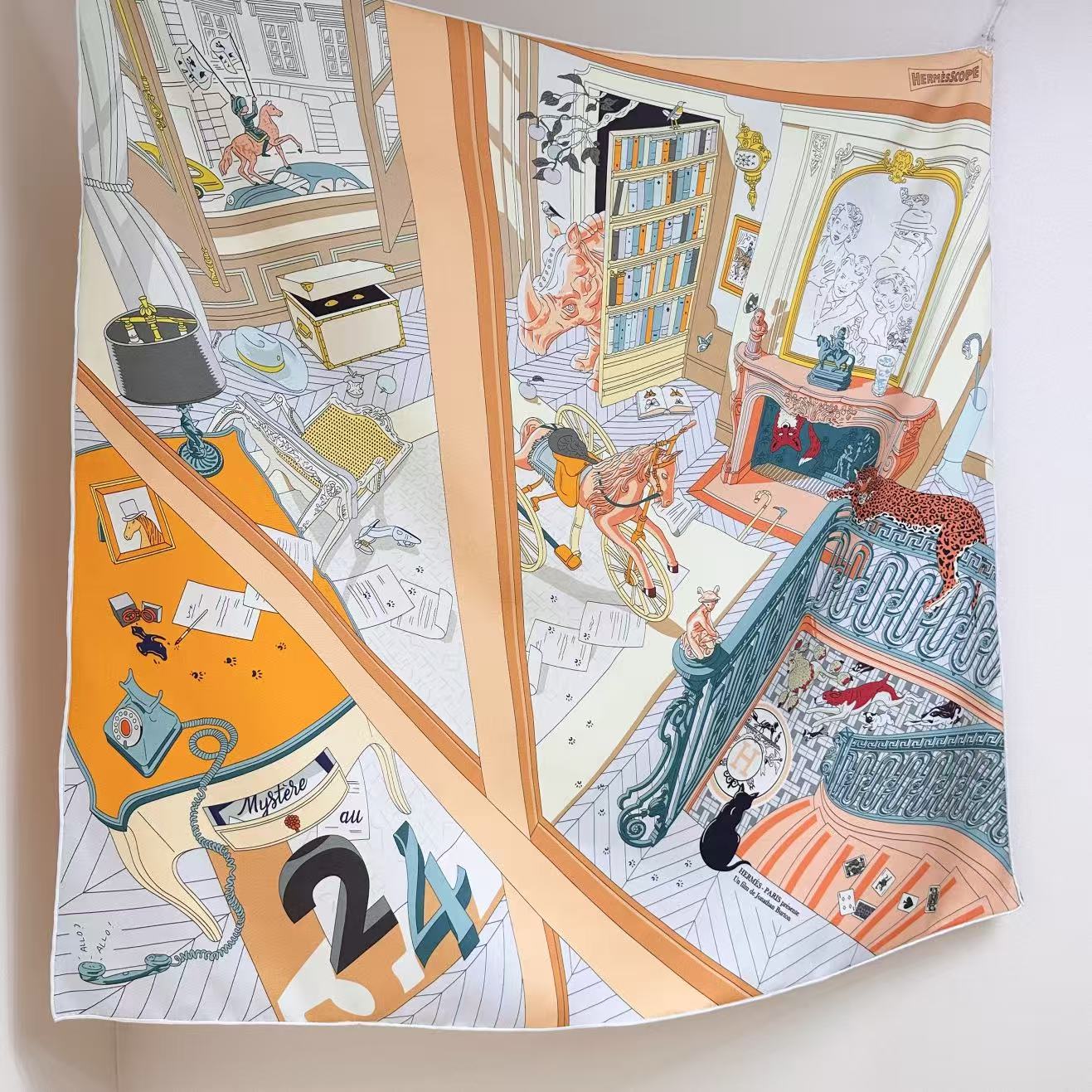 HERMES 26S SCARF 90 IN SILK 304330