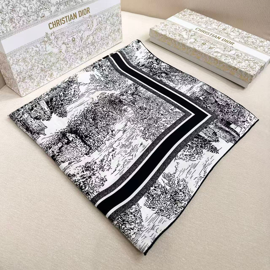 DIOR 26S SCARF 90CM IN SILK 305979