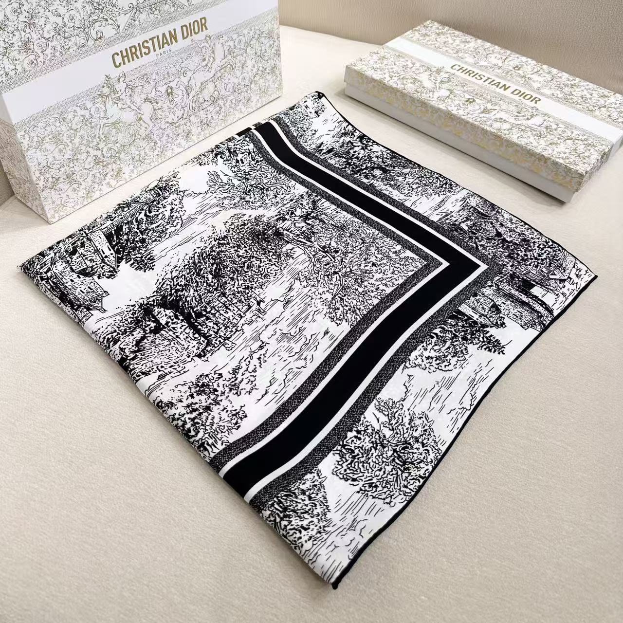 DIOR 26S SCARF 90CM IN SILK 305979