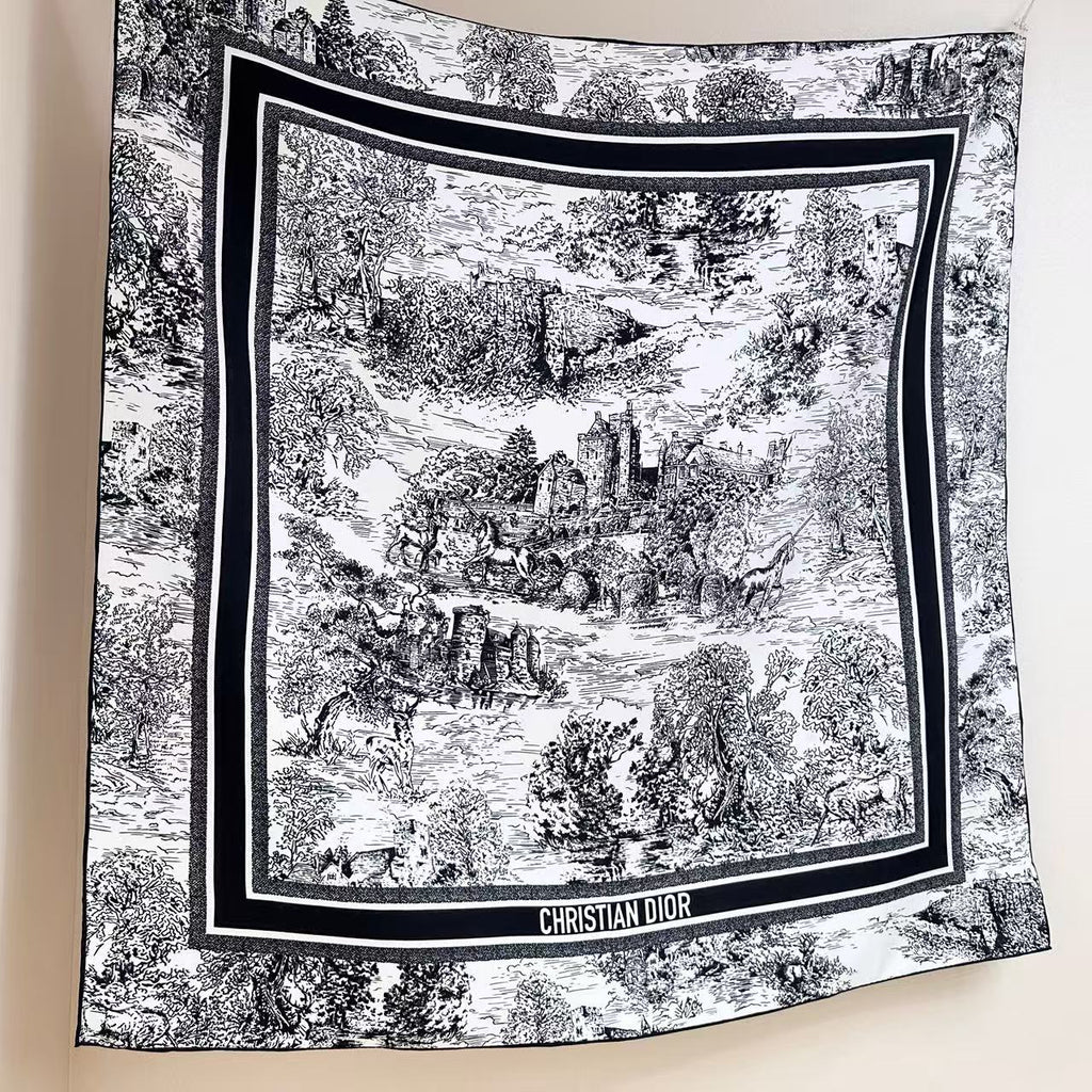 DIOR 26S SCARF 90CM IN SILK 305979
