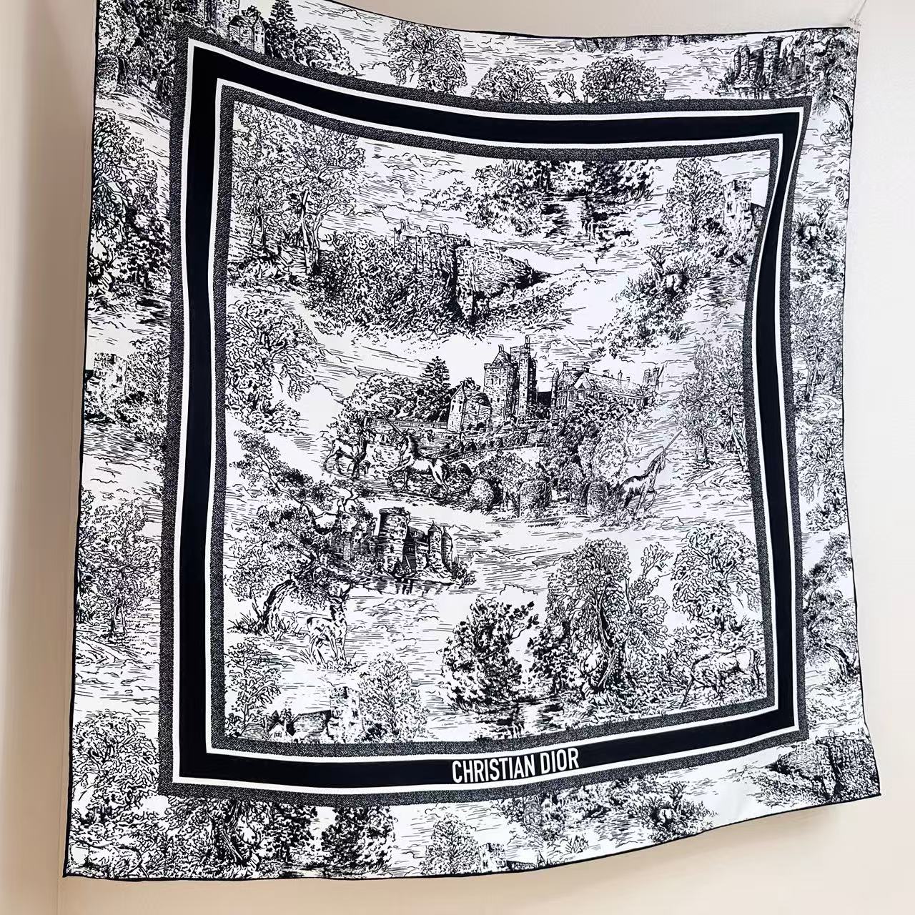 DIOR 26S SCARF 90CM IN SILK 305979