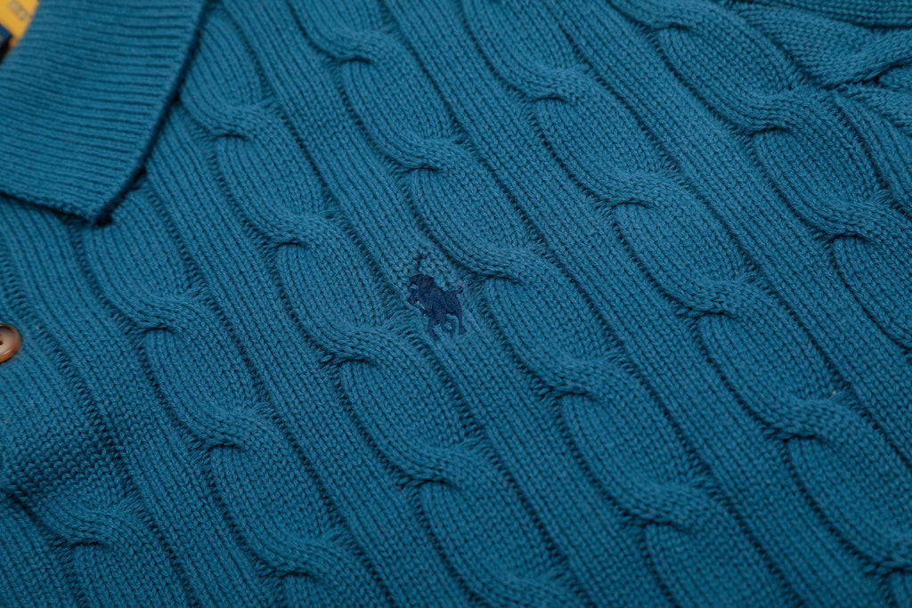 RALPH LAUREN SHORT-SLEEVE POLO KNIT SWEATER STYLE 432
