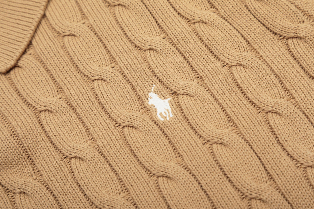 RALPH LAUREN SHORT-SLEEVE POLO KNIT SWEATER STYLE 433