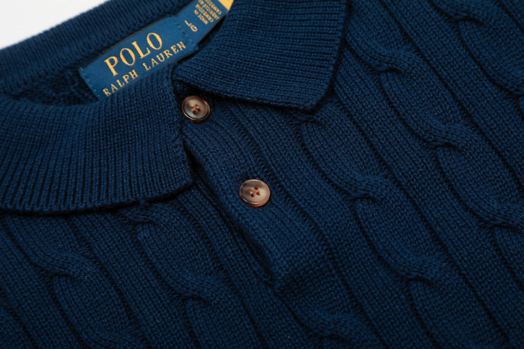 RALPH LAUREN SHORT-SLEEVE POLO KNIT SWEATER STYLE 437