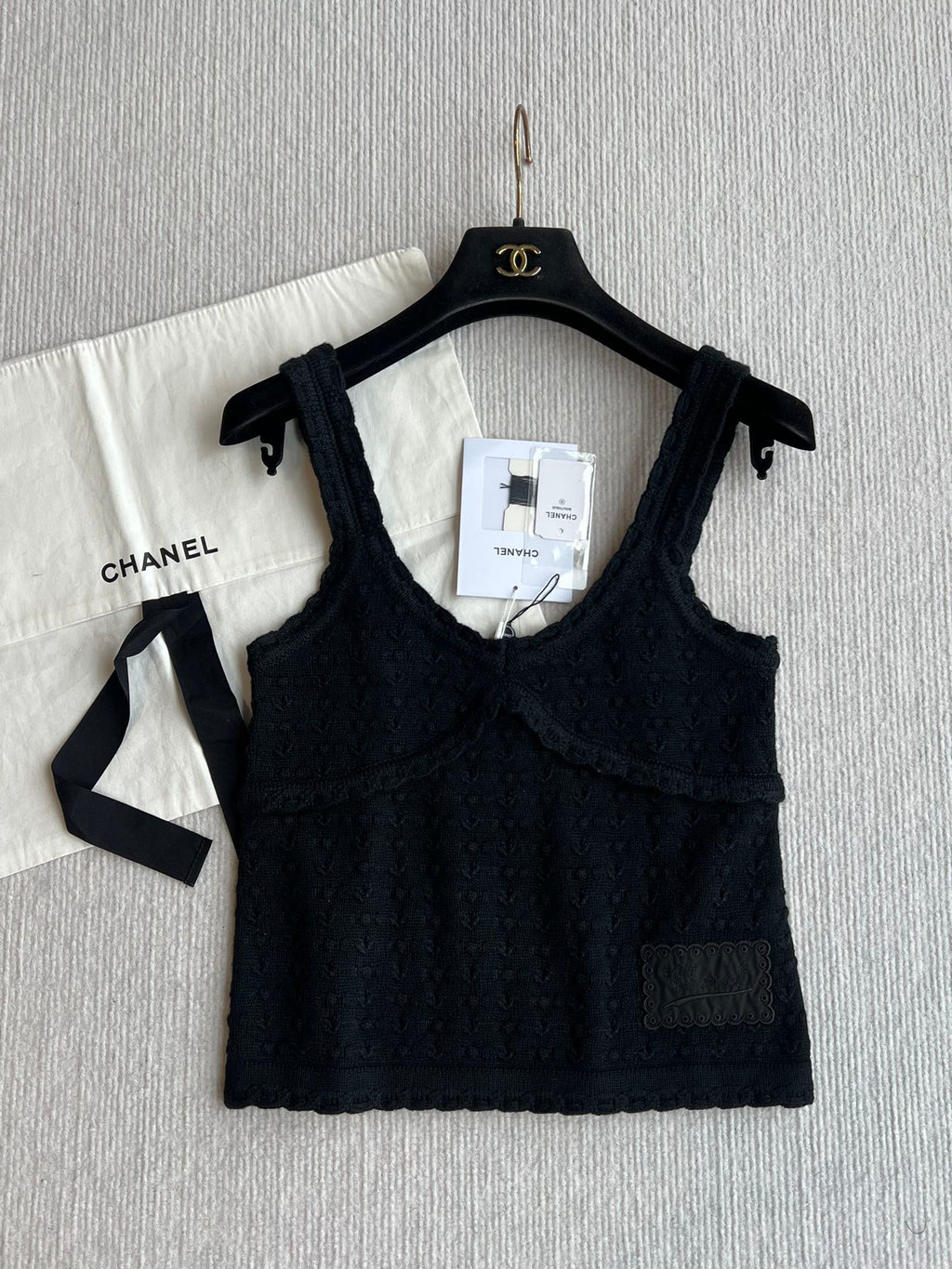 Chanel 25P Camisole Black Cashmere 220191