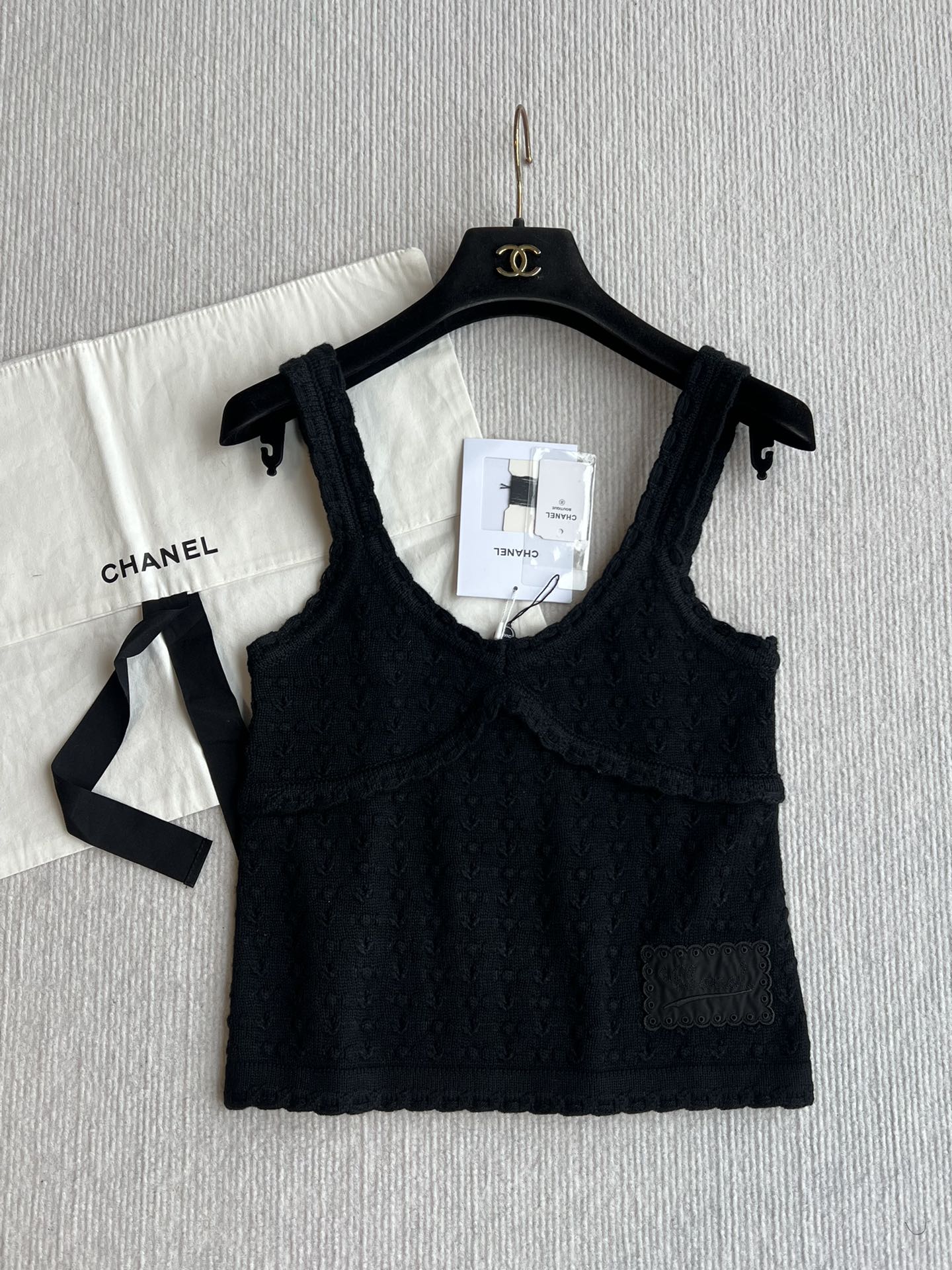 Chanel 25P Camisole Black Cashmere 220191