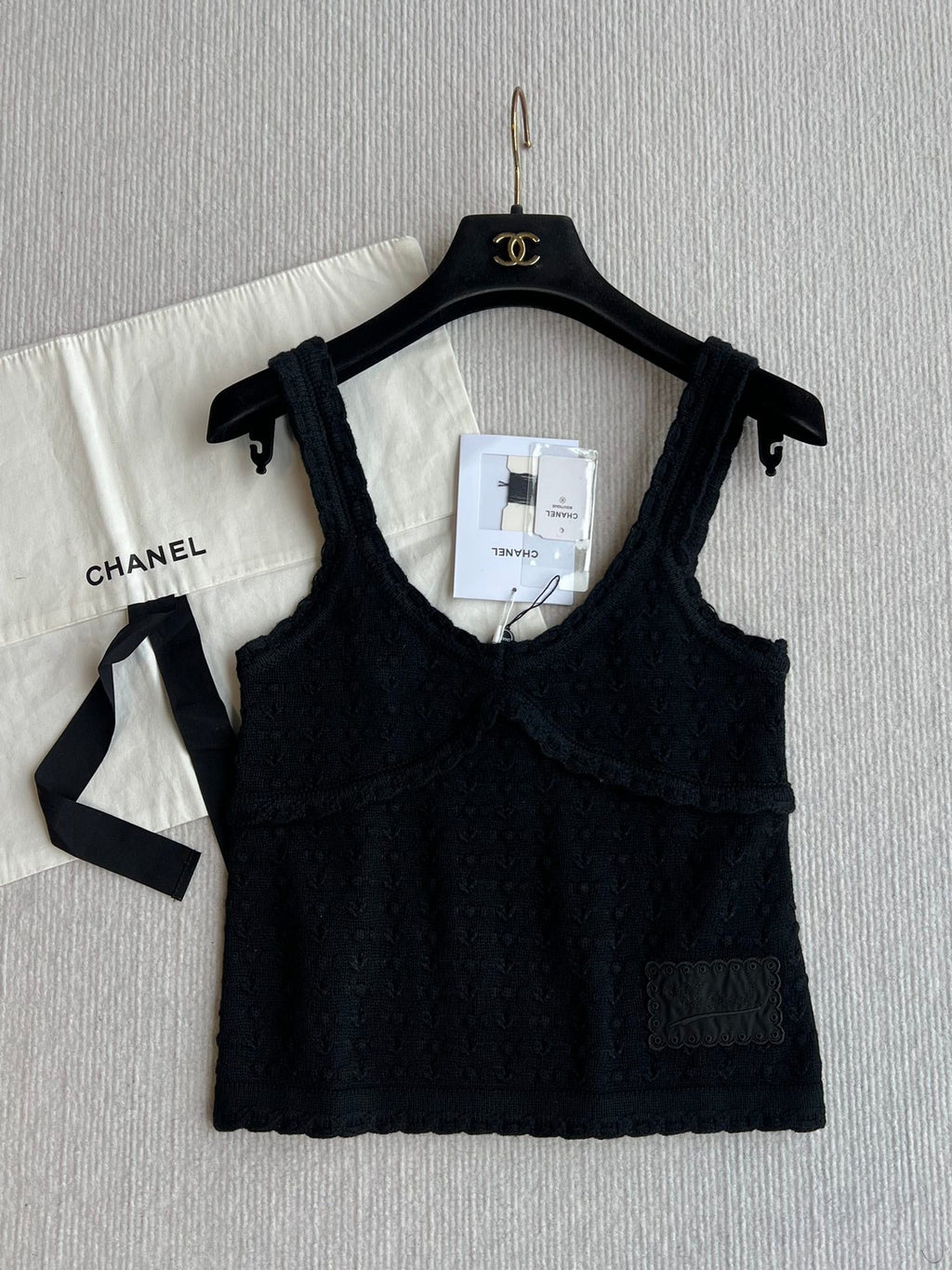 Chanel 25P Camisole Black Cashmere 220191
