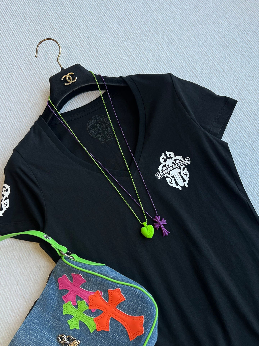 CHROME V-NECK T-SHIRT 269634