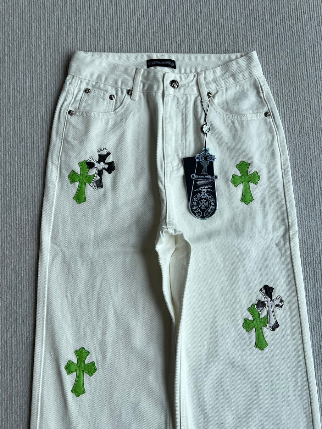 CHROME STRAIGHT-LEG DENIM JEANS 269625