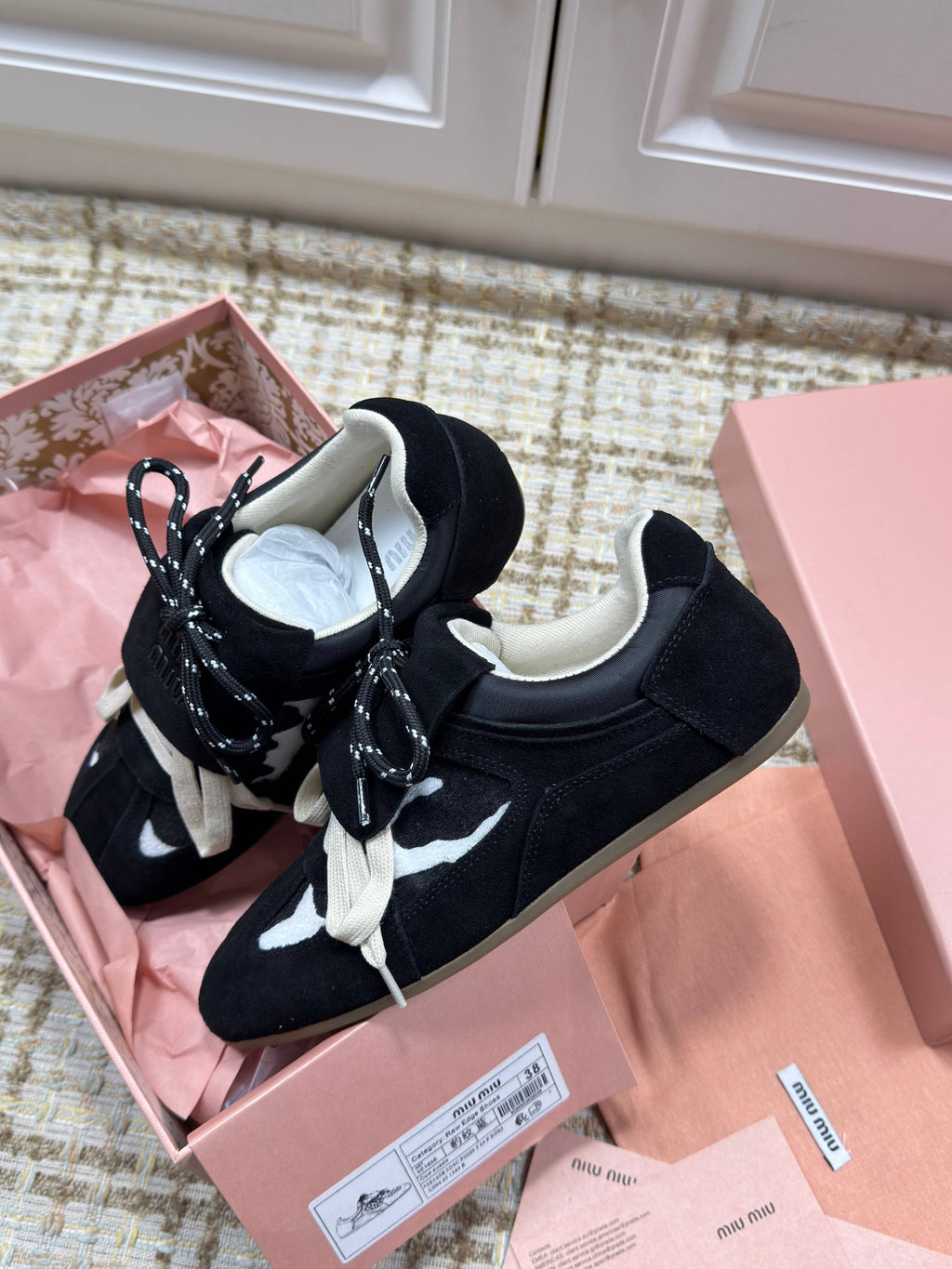 MIUMIU 26S SNEAKERS IN BLACK SUEDE 02